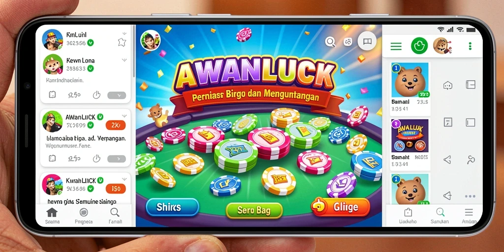 Tampilan screenshot <strong>AWANLUCK</strong> dengan gameplay Bingo yang menarik.