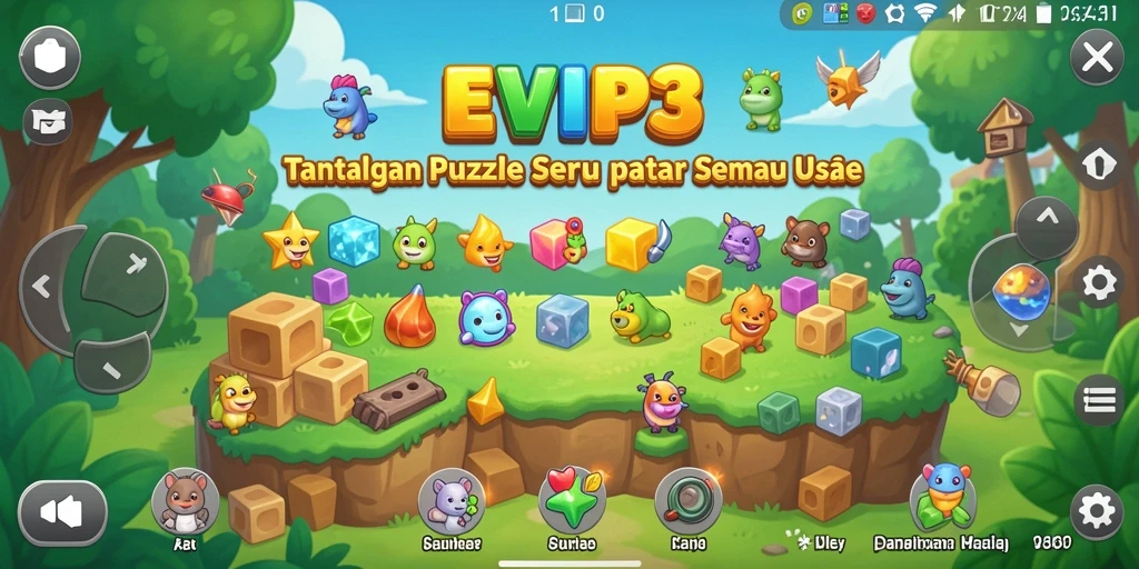 Tampilan gameplay EVIP3 yang menarik dengan teka-teki menantang.