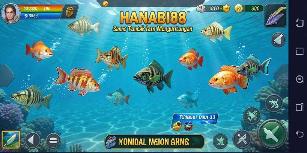Gameplay HANABI88 yang seru dan menegangkan saat menembak ikan.