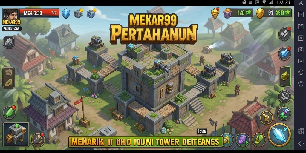 Tangkapan layar gameplay <strong>MEKAR99</strong> menampilkan pertarungan seru Tower Defense.