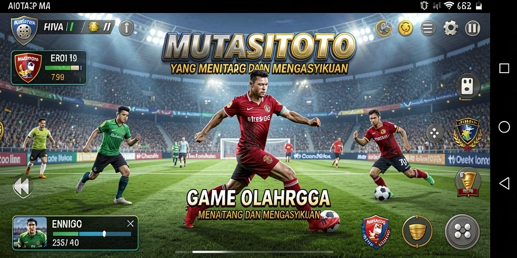 Screenshot gameplay MUTASITOTO yang menampilkan aksi seru olahraga.
