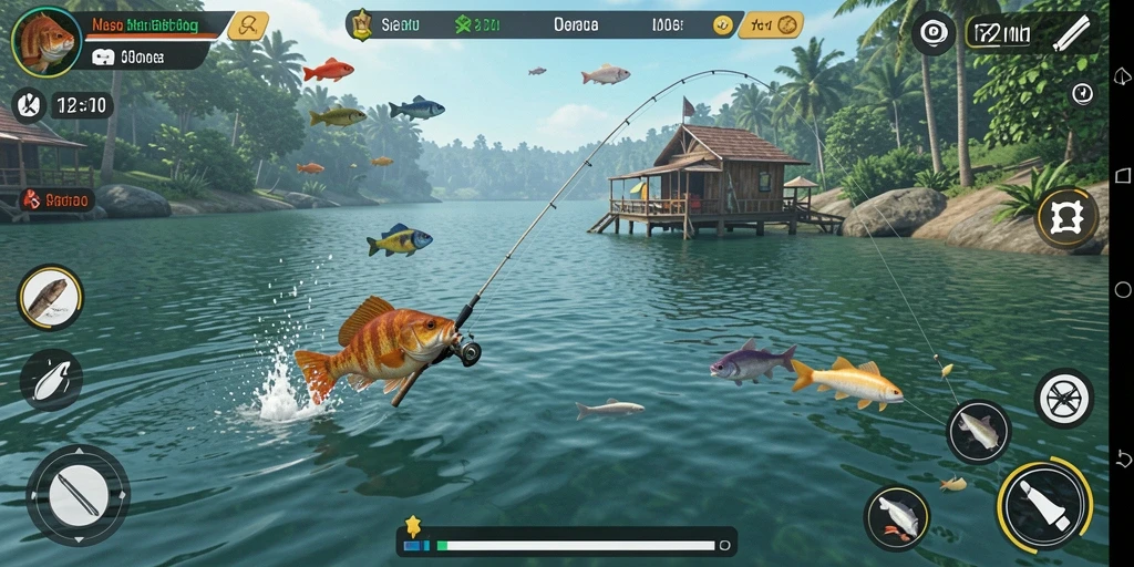 Tampilan gameplay N32 dengan pengalaman memancing yang seru.