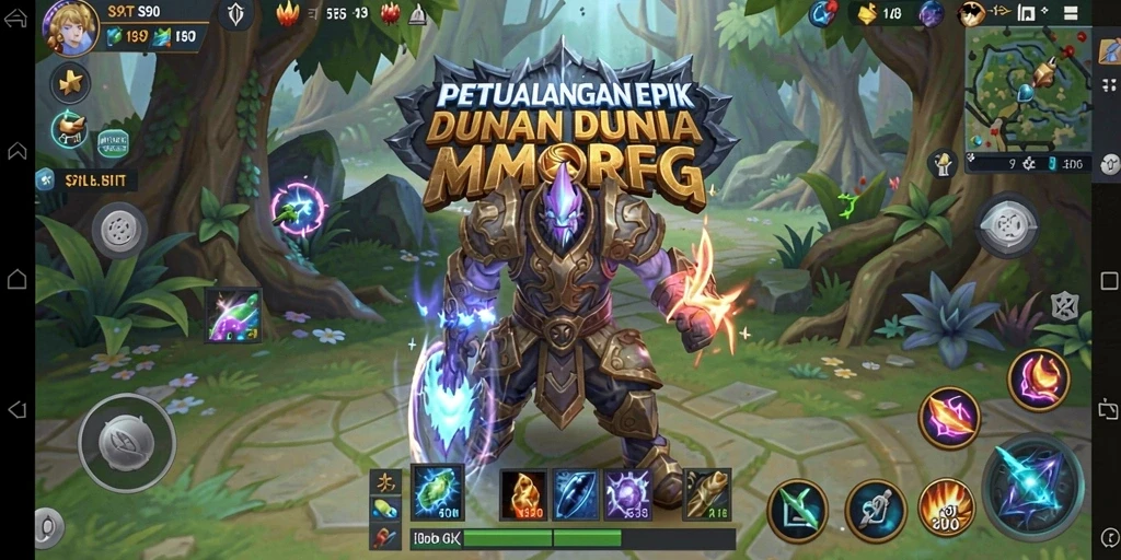 Screenshot utama S80 menunjukkan aksi seru dalam game MMORPG.