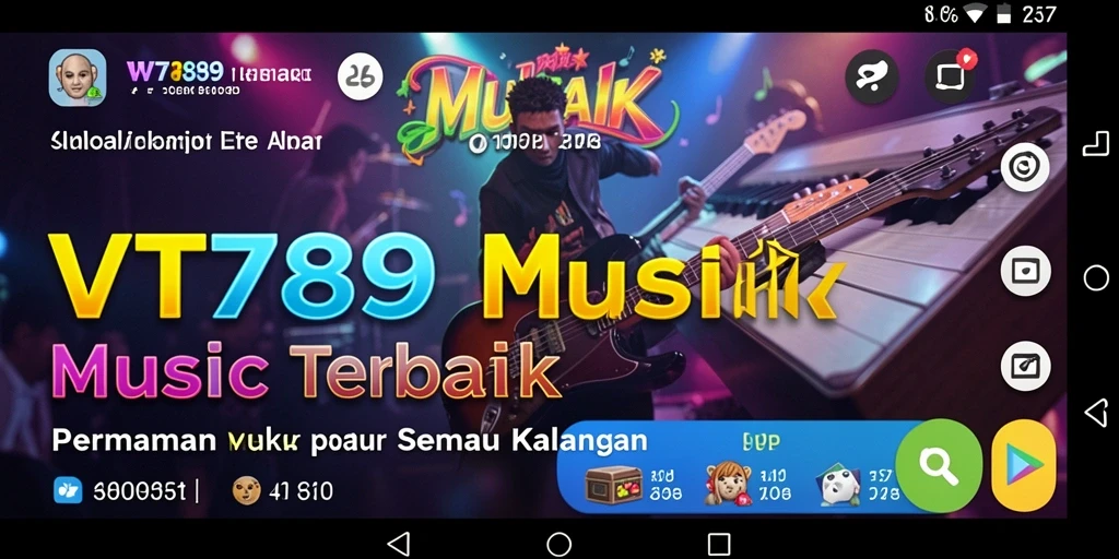 Tampilan gameplay dari VT789 menunjukkan keseruan bermain musik.